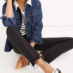 Cali Demi-Boot Jeans in Berkeley Black: Chewed-Hem